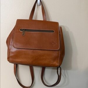 Patricia Nash Tan Leather Backpack